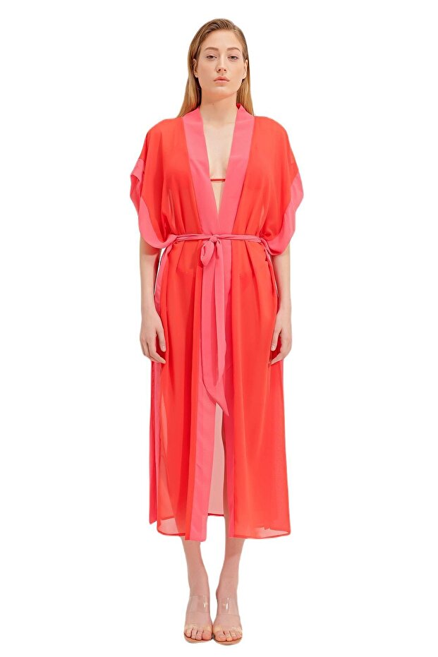 Zeki Şifon Turuncu Elbise - 1