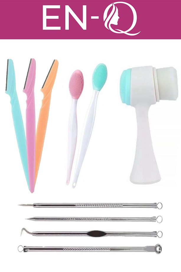 4LÜ Yüz Bakım Seti 4lüKomedon-Yüz Yıkama Fırçası-Peeling Fırçası-3lüKaş Usturası - 1