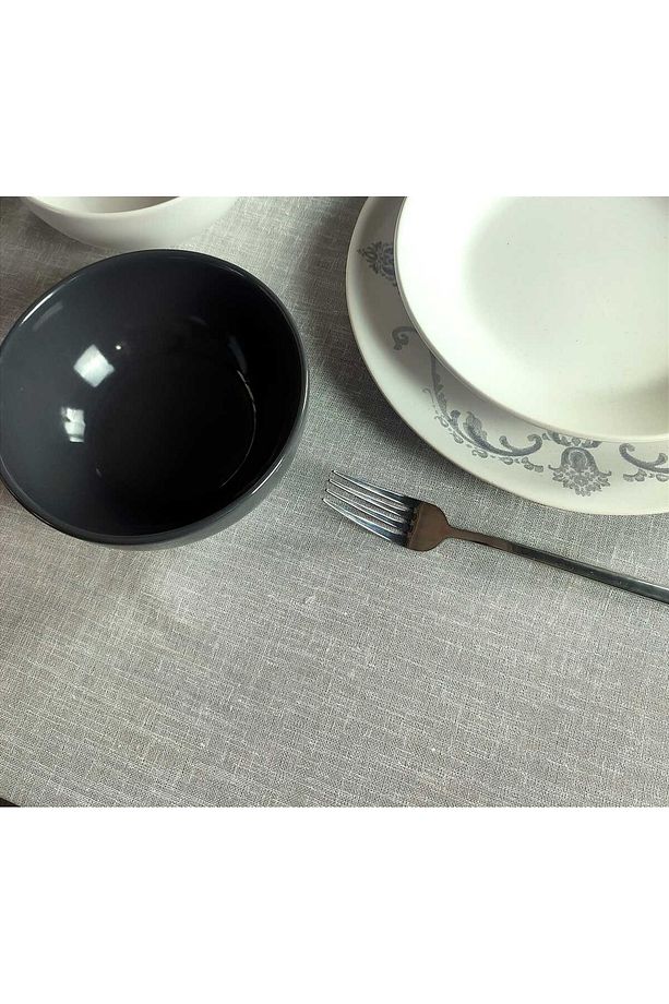 Gri Ince Polyester Tül Masa Örtüsü(LM) - 4