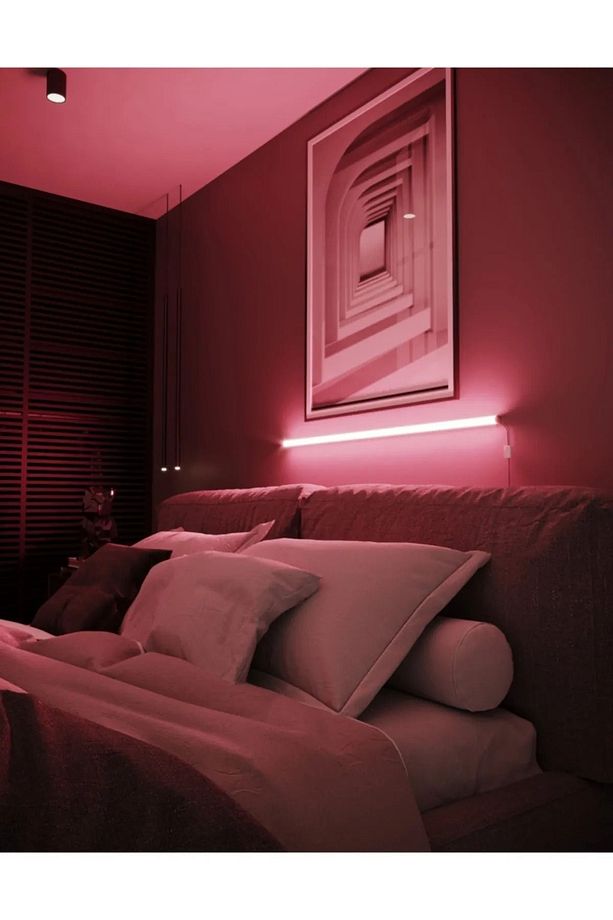 Rgb Led Oda Aydınlatma Sistemi 120 Cm Duvar Modeli Full Rgb Çok Özellik Full Renk Led Rbg Lambader - 4