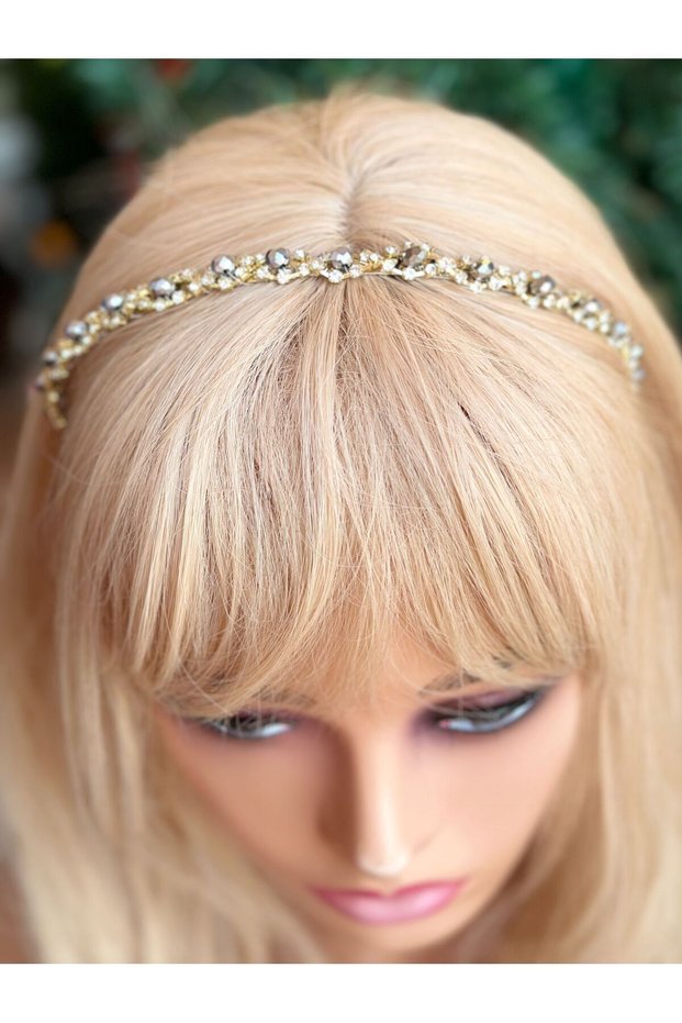 Imported luxury custom design metal crystal stone daisy flower motif crown silver gray women's children's crown