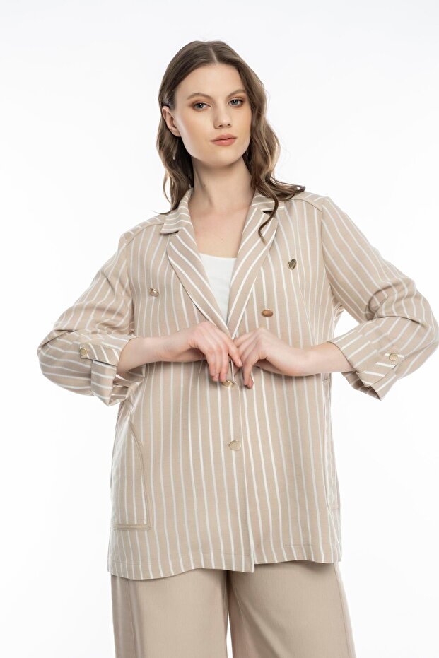 ÇİZGİLİ CEKET - 1