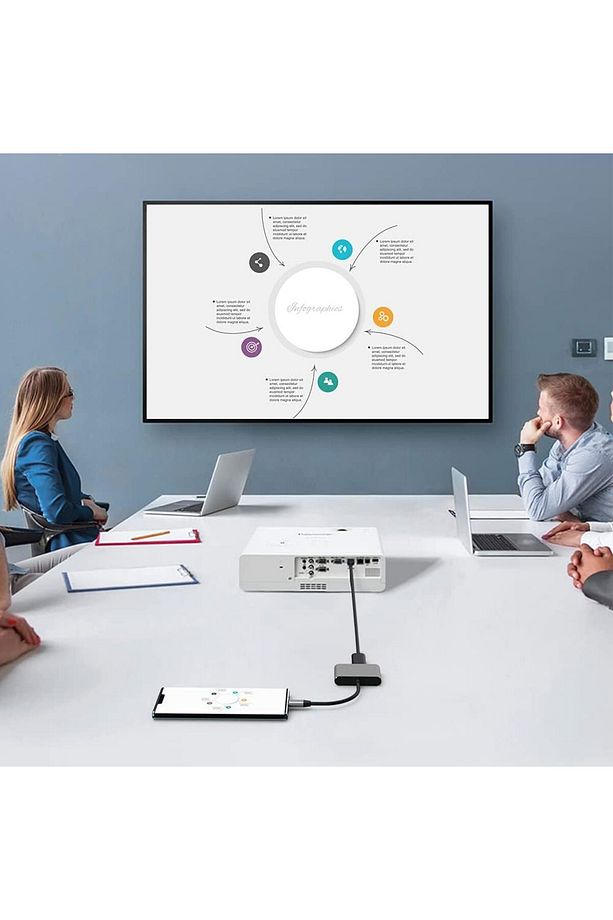Type-c 3in1 Hdmi 4k Usb 3.0 Görüntü Veri Aktarımı Usb Adaptör Notebook Ve Macbook Ile Uyumlu TC-23 - 3