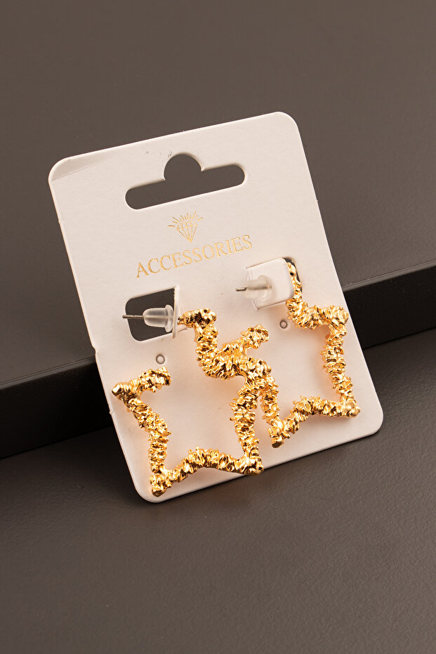 أقراط مرصعة بنمط نجمة - موديل 002 - 1