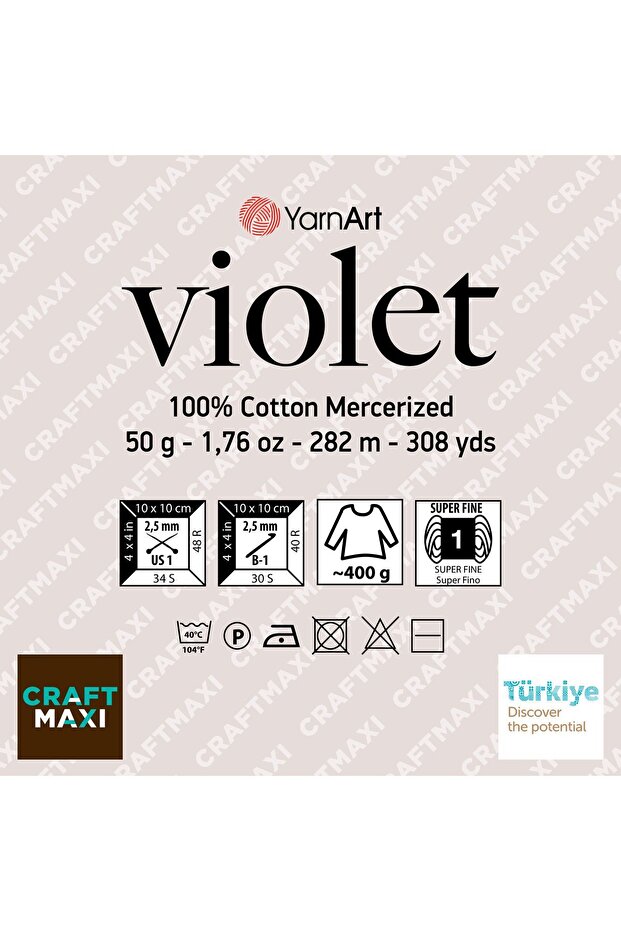 Violet Mercerized Lace String White 003 - 2