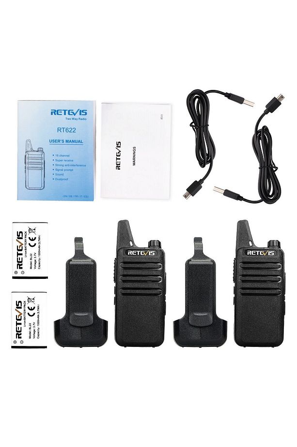 2'li Telsiz Lisans Gerektirmez Mini Uzun Menzilli Pmr Iki Yönlü Telsiz (2 PAKET) Rt622 - 8