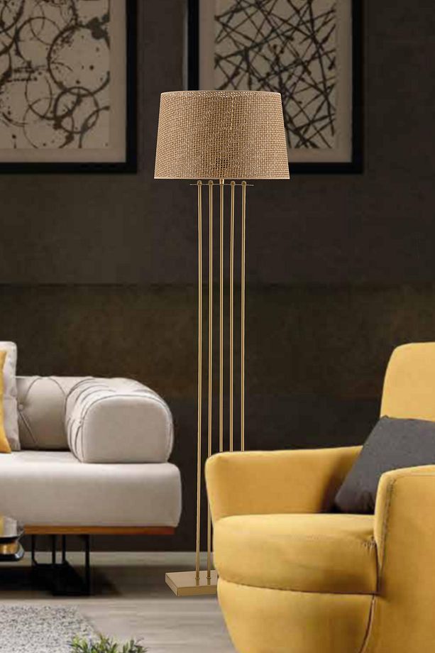 MIZRAK Eskitme Lambader Hasır Başlık, Modern 5'li Mızrak Metal Lambader - 2