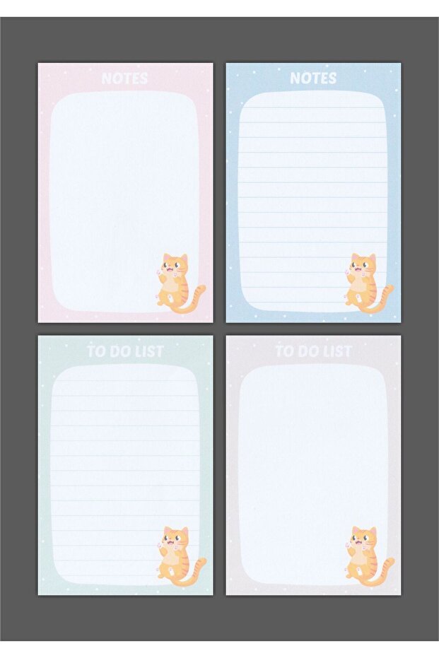 4 قطع A7 Mini Memo Pad - لوحة ملاحظات، لوحة مذكرة، قائمة المهام، مخطط، قائمة المهام - 1