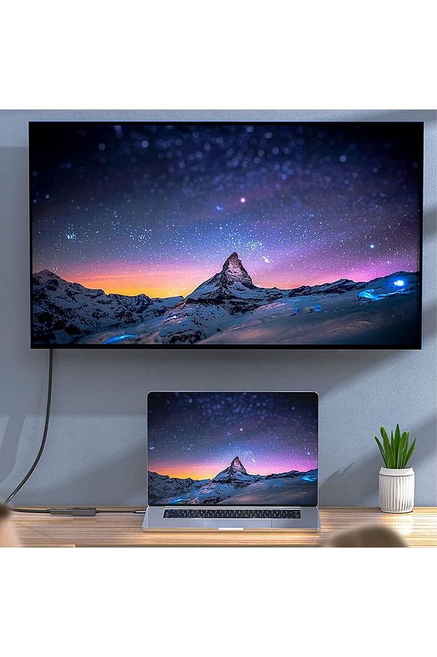 Type-C to Displayport Adaptör USB C DP Çevirici Notebook PC Bilgisayar Uyumlu HC67 - 3