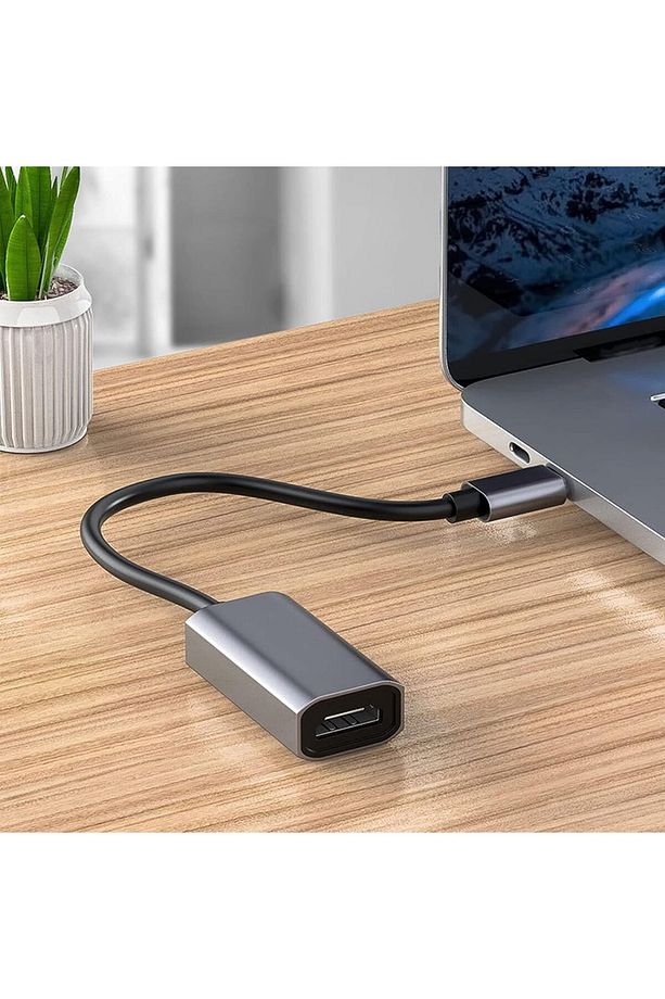 Type-C to Displayport Adaptör USB C DP Çevirici Notebook PC Bilgisayar Uyumlu HC67 - 1