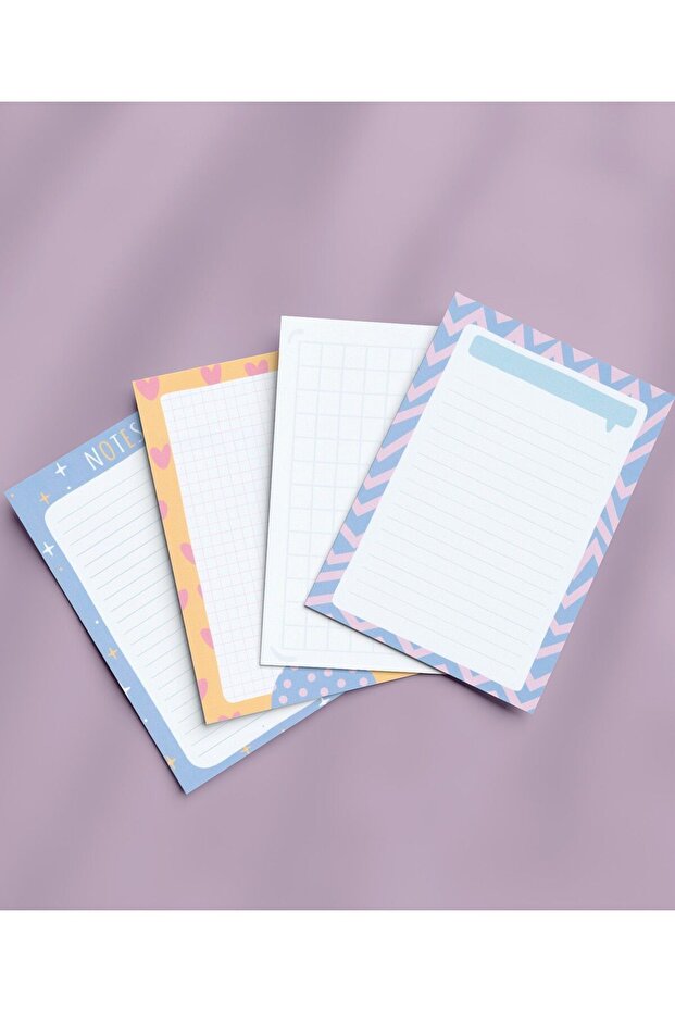 4 Pieces - A6 Size Mini Notepad, Memopad, To-Do List, Planner