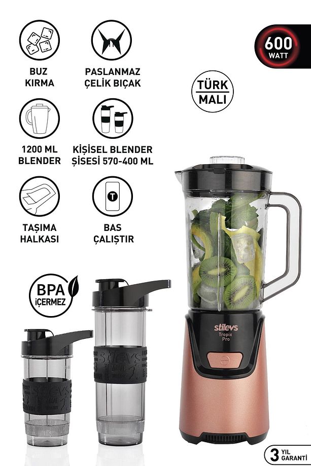 Tropix Pro Kişisel Blender-roze - 1