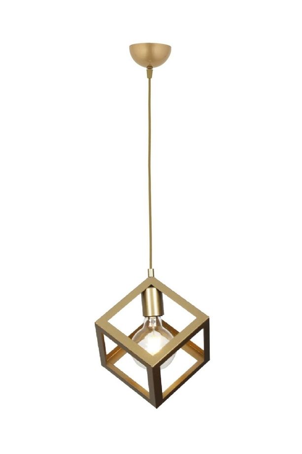 Rustik Model Geometrik Sarkıt Metal Küp Avize - 1