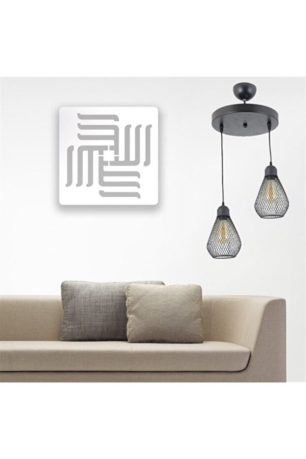 Ampul Model Siyah Ferforje Modern Sarkıt Avize - 1