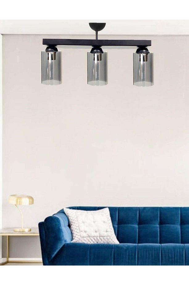 Modern Spor Model Üçlü Plafonyer Avize - 3