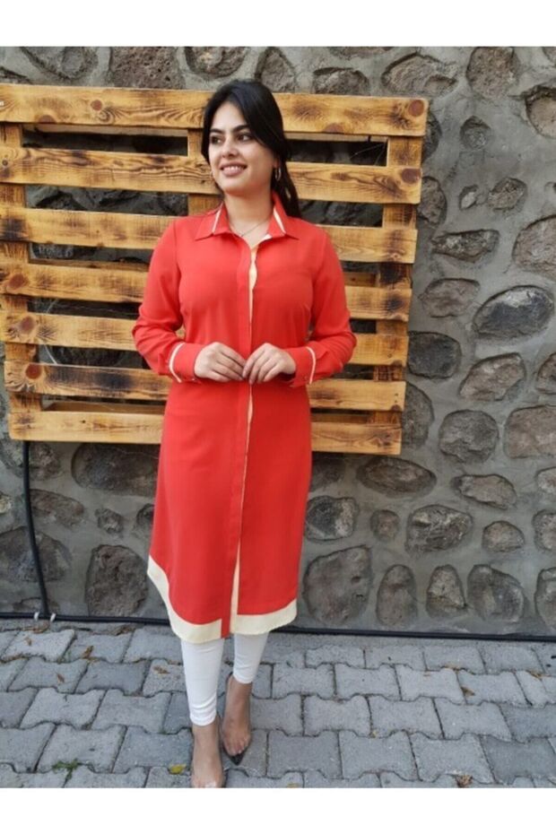 Women's Red Coral Hijab Tunik