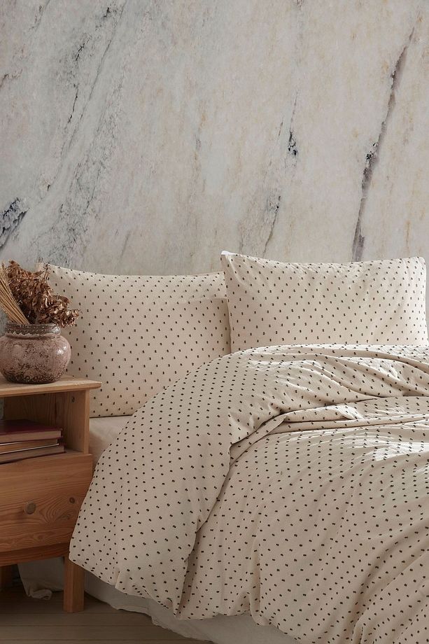 Freya Khaki %100 Pamuklu Yıkamalı Vintage Tek Kişilik Nevresim Takımı 160*220 Frykhtkt - 1