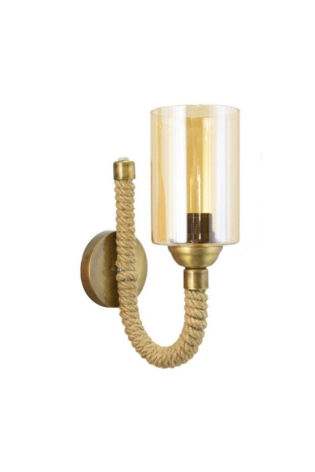 Rustik Retro Şık Model Halatlı Eskitme Aplik Balcam - 1