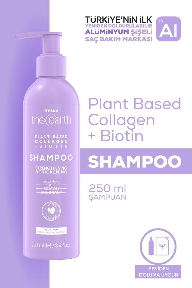 Plant Based Collagen Biotin Shampoo 250 ml