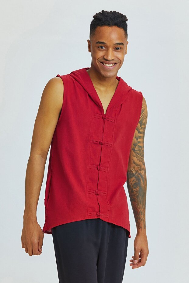 Kapüşonlu Gömlek Kırmızı - 3