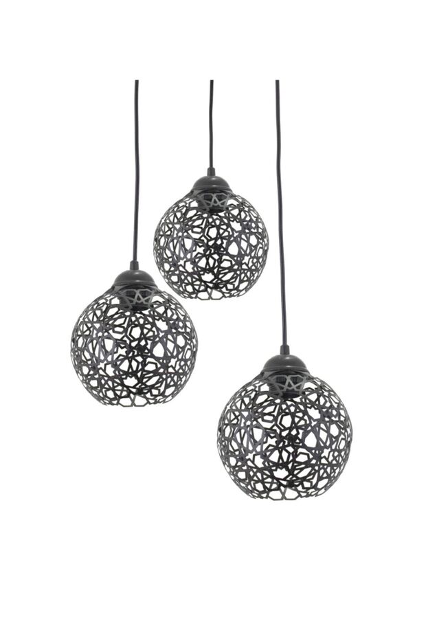 Selçuklu Top Motif Yıldız Ferforje Model Retro Rustik Sarkıt Avize - 1