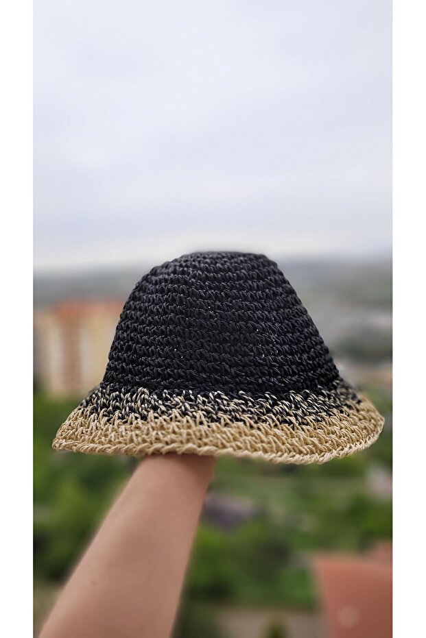 Örgü Hasır Bucket Kadın Şapka - 2