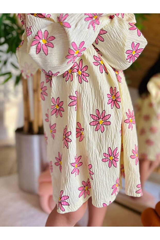 Papatyalı çocuk elbisesi - 3