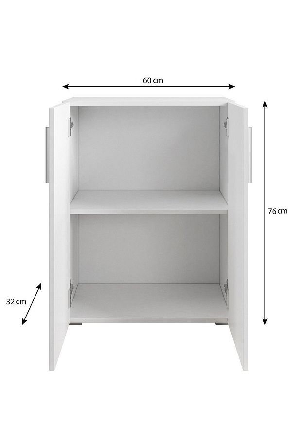Beyaz Ayakkabılık, Çok Amaçlı Dolap, %100 Mdf Ayakkabı Dolabı, Kapaklı Ayakkabılık - 3
