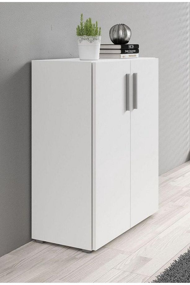 Beyaz Ayakkabılık, Çok Amaçlı Dolap, %100 Mdf Ayakkabı Dolabı, Kapaklı Ayakkabılık - 4