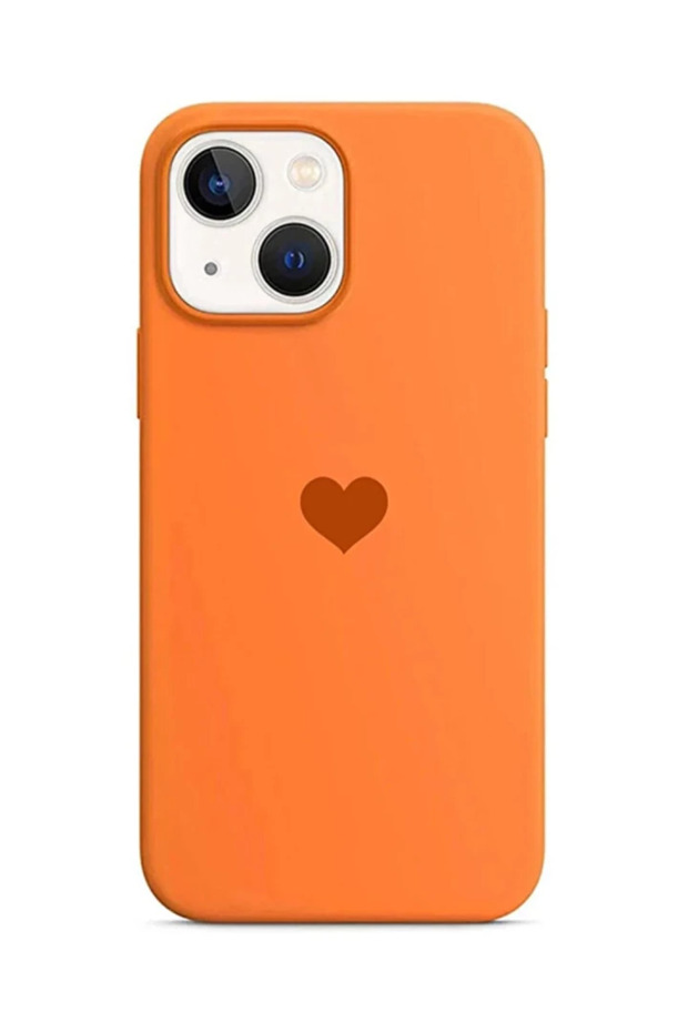 Balporsuku Launch Case with Heart Compatible with iPhone 14 Plus Klp Orange