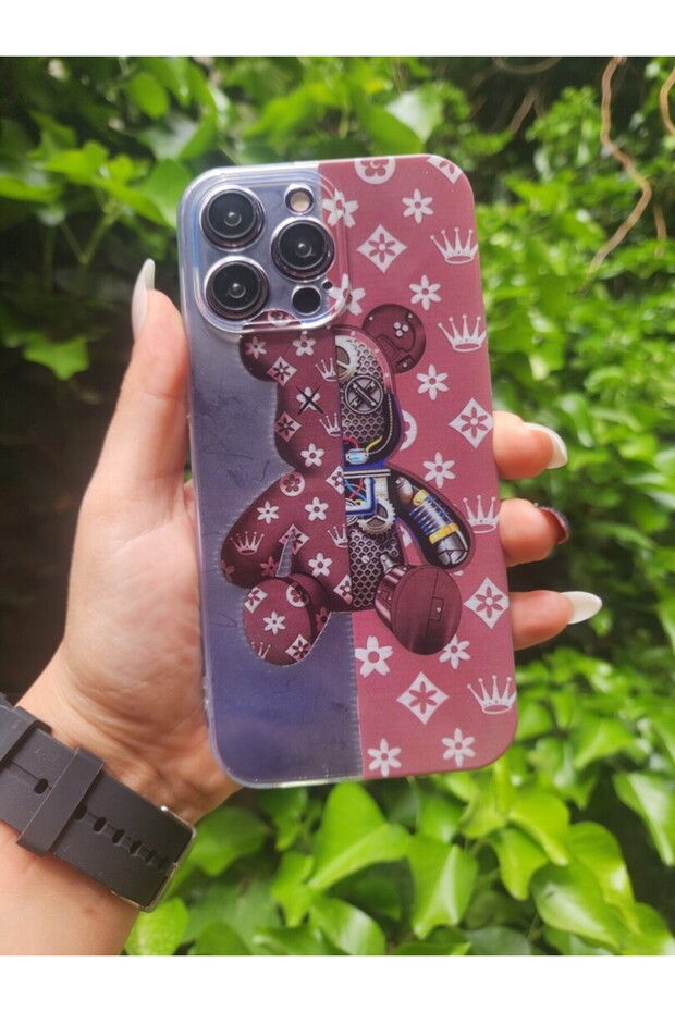 Balporsuku Compatible with iPhone 11 Bskl Printed Cases X-Ray Bear Pink