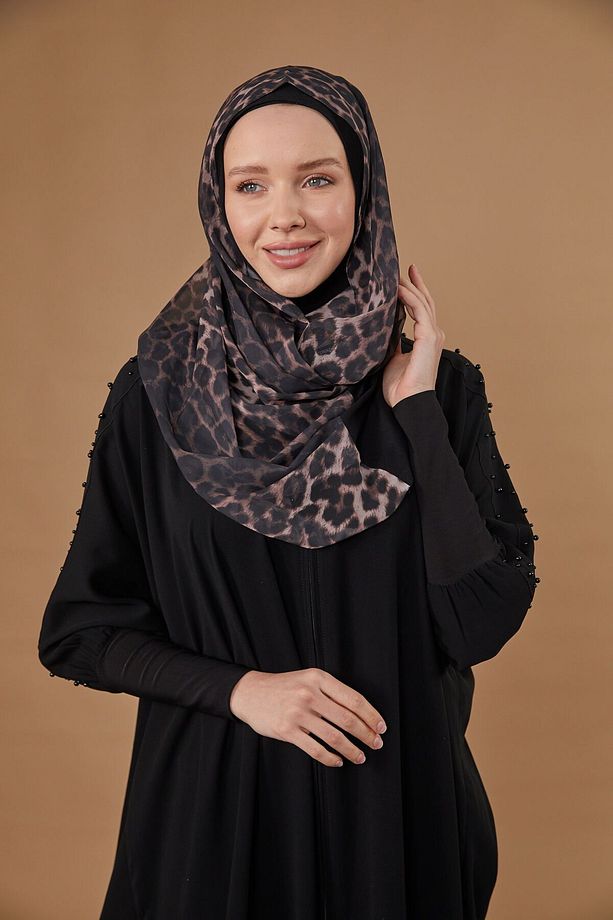 Nirvana Boneli Şal-leopar Koyu Bej - 4