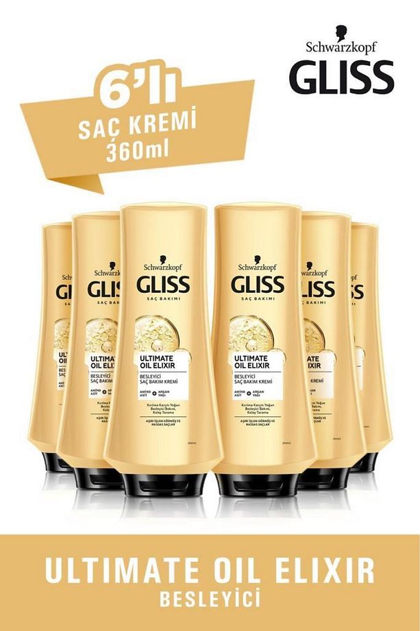 Ultimate Oil Elixir Besleyici Saç Kremi 360 ml X 6 Adet - 1