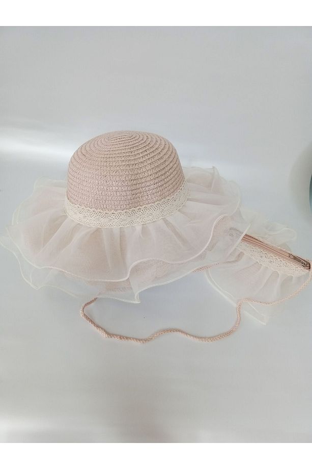 MiumiuKids Kore Tarzı Çocuk Hasır şapka Seti - 2