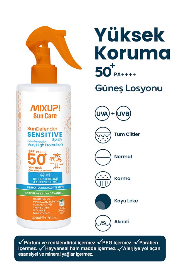 Leke Karşıtı Güneş Koruma Losyonu SPF 50+ Çinko, Portakal Yağı ve Shea Butter İçerikli 200 ML - 2