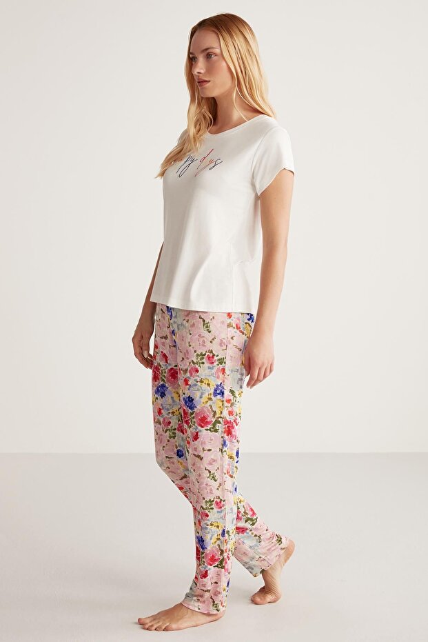 Floral patterned pajama set - 2