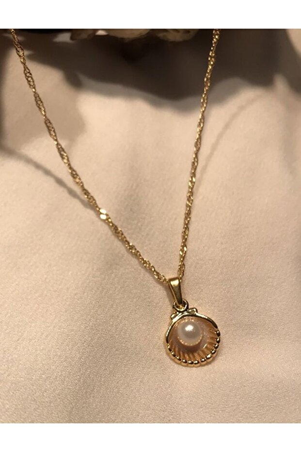 İncili İstiridye Kolye - 1