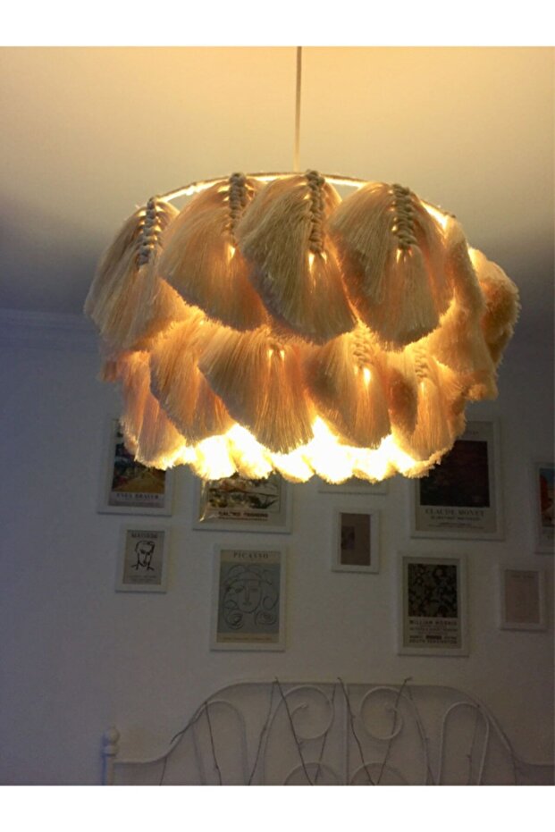 El Yapımı Makrome Yaprak Avize&sarkıt - 1