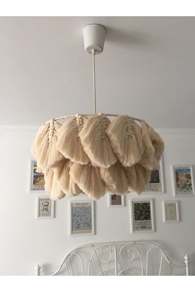 El Yapımı Makrome Yaprak Avize&sarkıt - 3