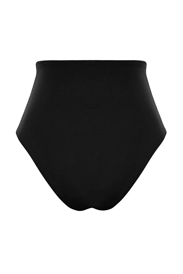 Siyah İncelten Etkili Hipster Süper Yüksek Bel Bikini Altı TBESS20BA0018 - 8