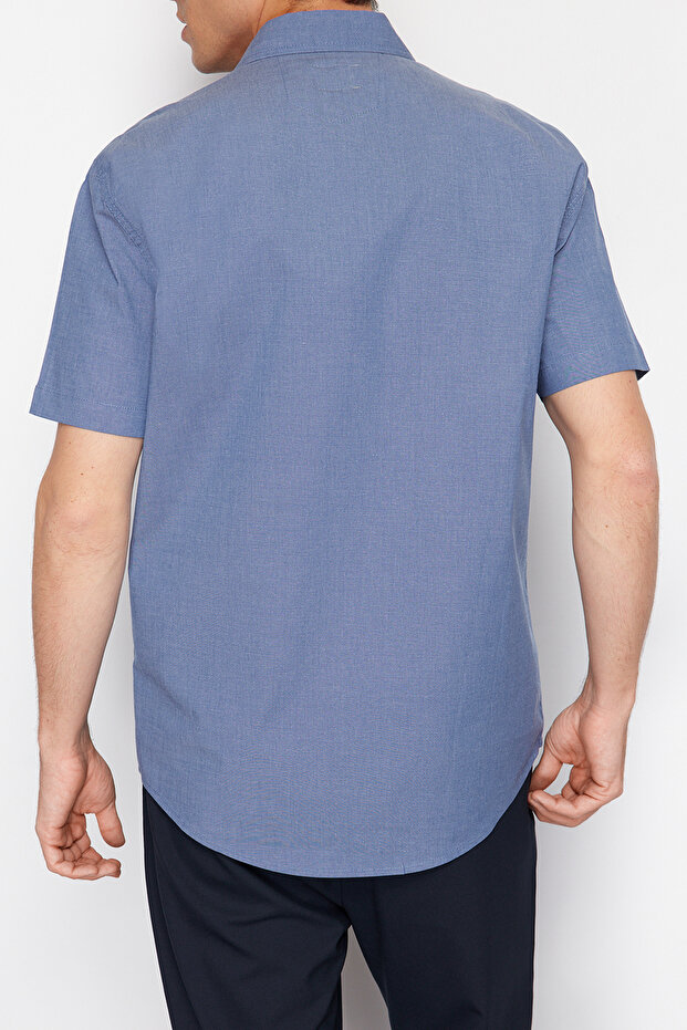 Lacivert Regular Fit Erkek Gömlek TMNSS24GO00085 - 4