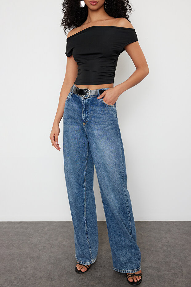 Siyah Örme Bluz TEDSS24BZ00029 - 2