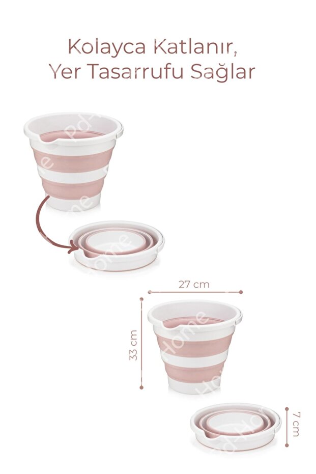 Katlanır Kova Pembe - 2