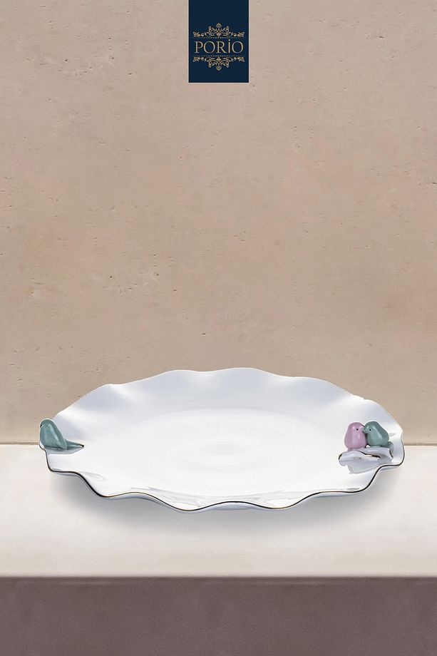 3'lü Kuşlu Servis Tabağı 27 cm Pr61-1015 - 1