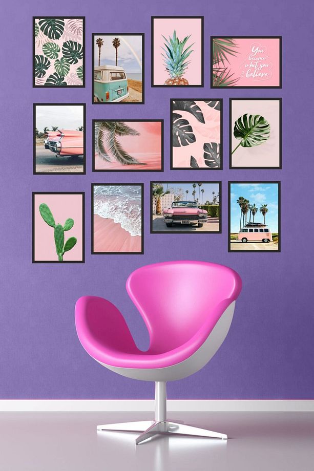 Tablo Modern Style Tablo 12 Parça Çerçeve Görüntülü Mdf Tablo Seti - 5
