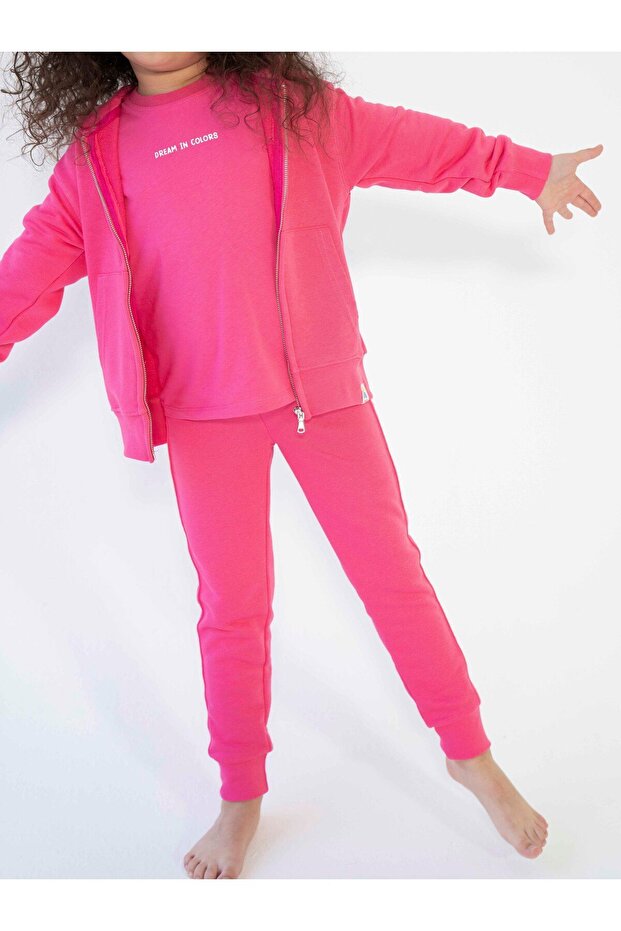 Raspberry Kapüşonlu Eşofman Üstü - 2