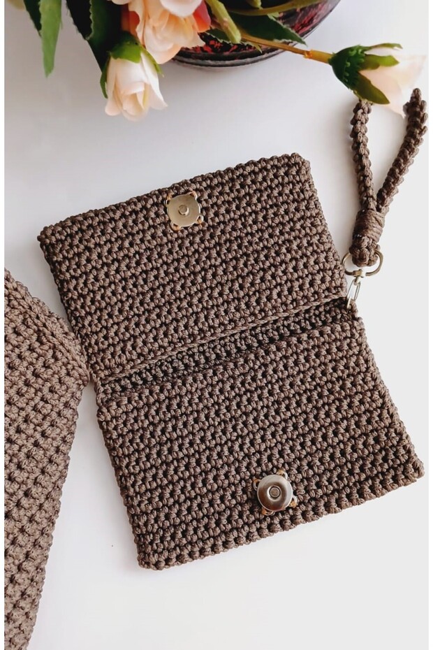 Bulmaca Çanta&Cüzdan Takım Örgü/Crochet/Handmade - 5