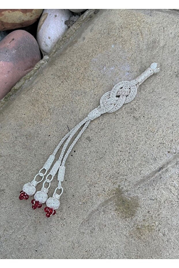 Silver Kazaziye Tassel with Infinity Motif Suitable for All Rosaries