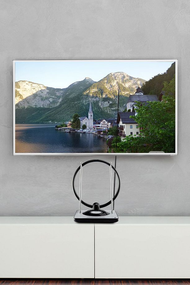 29950 Aktif Dvb-t Dvb-t2 Ukw Vhf Uhf Için Analog Dijital Tv Ve Radyo Karavan Kamp Oda Içi Anteni - 6