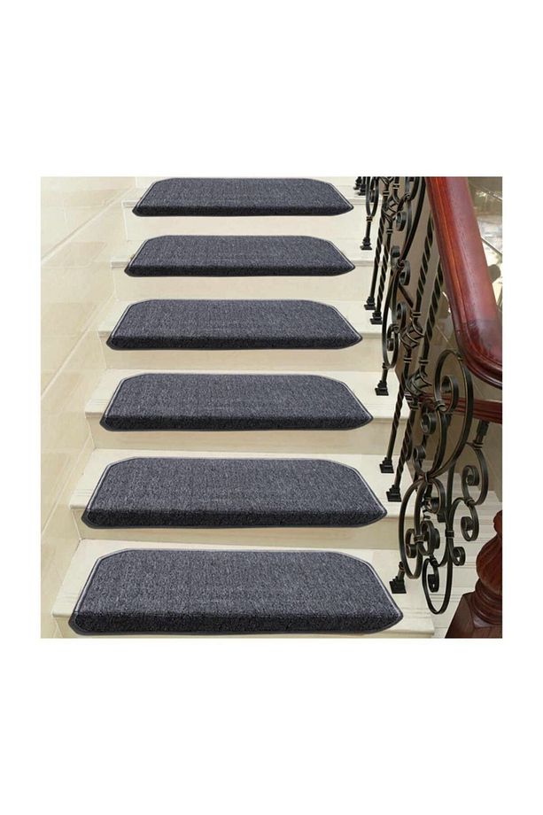 Gri Bukle Kendinden Yapışkanlı Merdiven Basamak Paspası / Halısı - 1